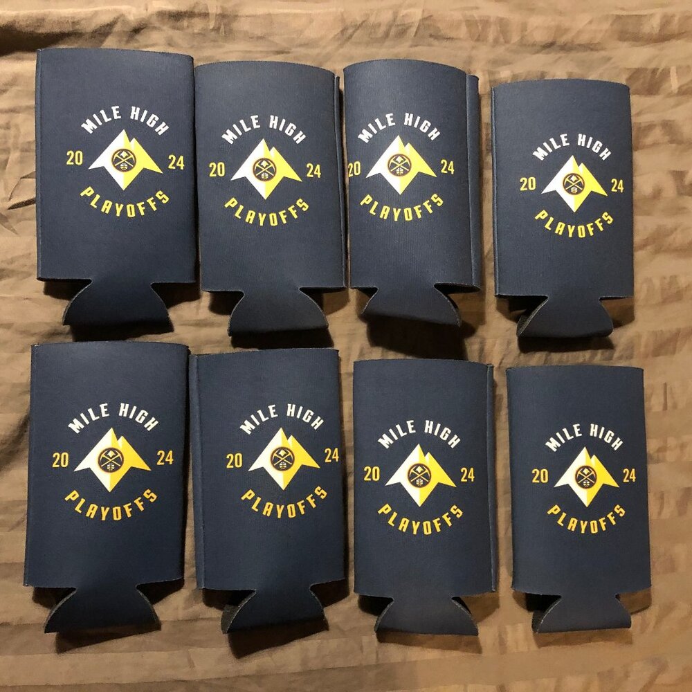 Denver Nuggets Mile High 2024 Playoffs Tall Boy Koozies - Lot of 8 - New